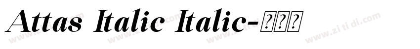 Attas Italic Italic字体转换